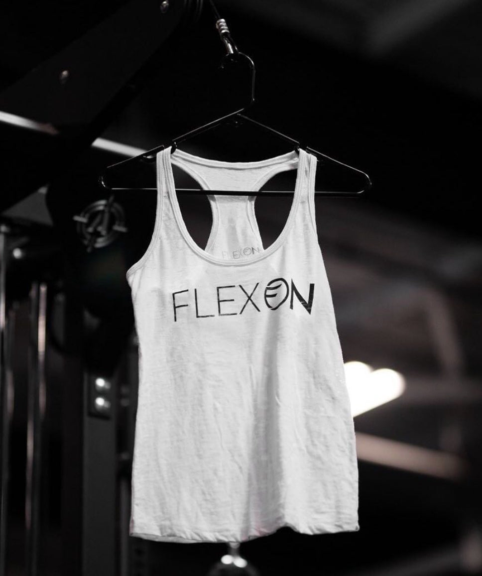 White Burnout Tank